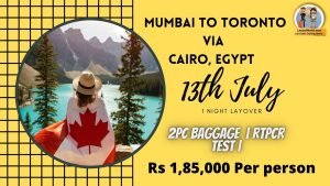 India to Canada via Cairo, Egypt
