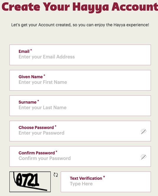 Hayya Card Signup