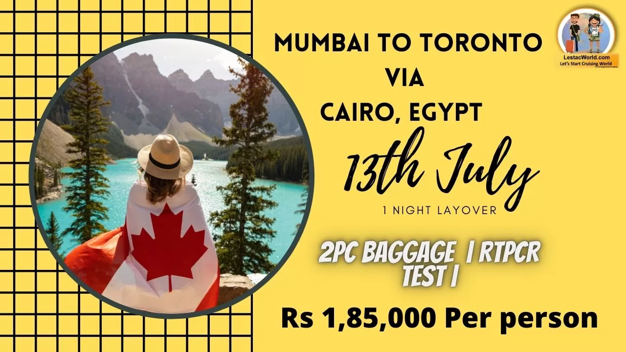 India to Canada via Cairo, Egypt