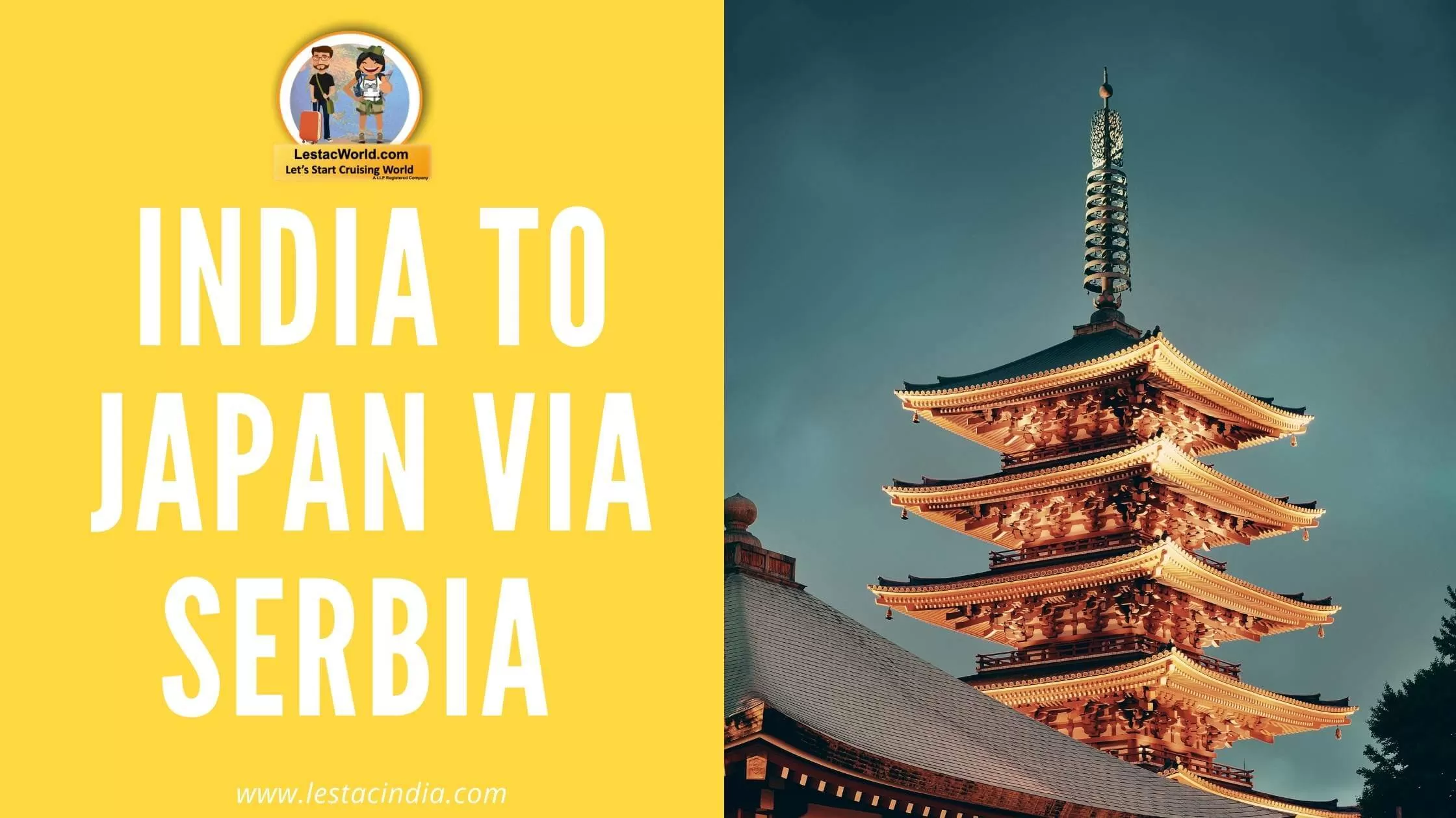 India to JAPAN VIA SERBIA