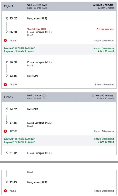 6 Nights 7 Days Bali Flight Itinerary Of Ms Vidya
