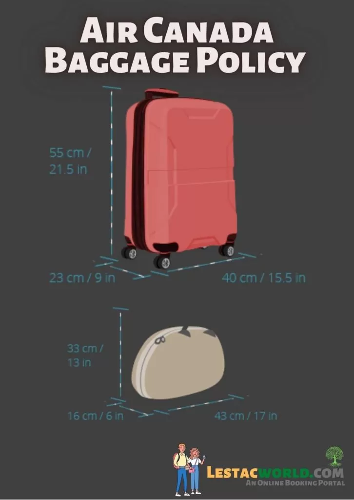 Cabin baggage dimensions Air Canada