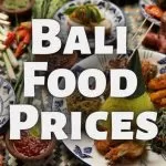 Bali food prices
