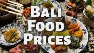 Bali food Prices