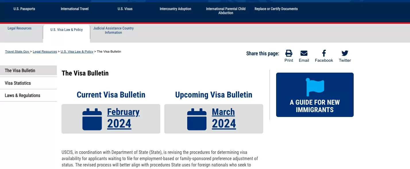 All about new US visa Bulletin