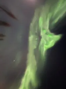 Northern lights from Igloo room of ms Ramyashri on her 7 days Finland tour from India
